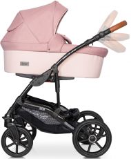 Детская коляска 2 в 1 Riko Bella Life 03 Rose (светло-розовая ткань - розовая эко-кожа)